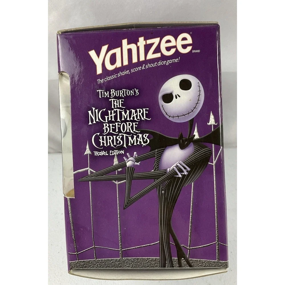 The Nightmare Before Christmas Yahtzee Travel Edition Jack Skellington Dice Game